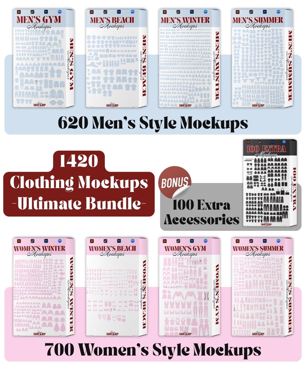 Clothing Mockups – Ultimate Bundle